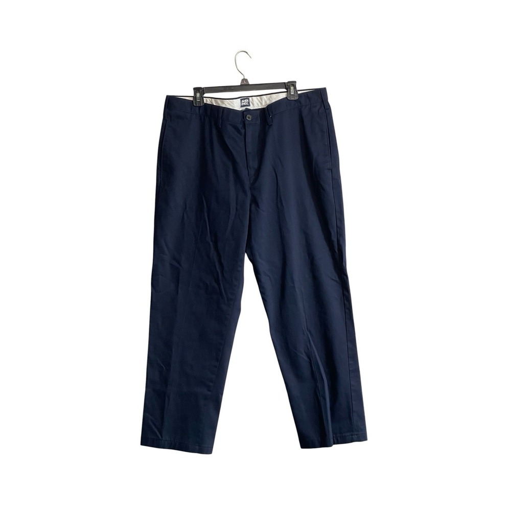 LANDS END Chino Pants Men's Sz 40x30 Navy Blue Casual Classic Church Office